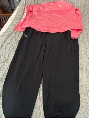 Under Armour Women's Black Performance Pants and Hoodie